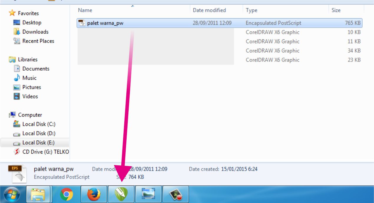 Belajar CorelDRAW X6: Menyimpan Palette Warna Format eps | Tukang Ketik