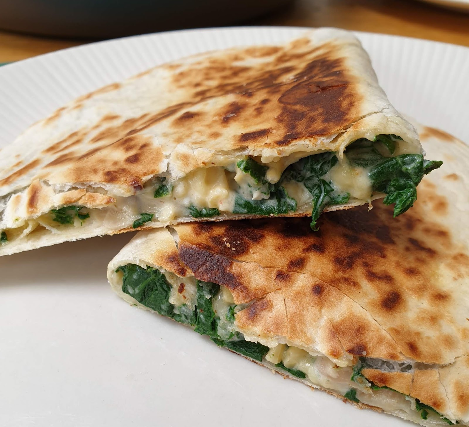 Eerst Koken Quesadillas met witte bonen en spinazie