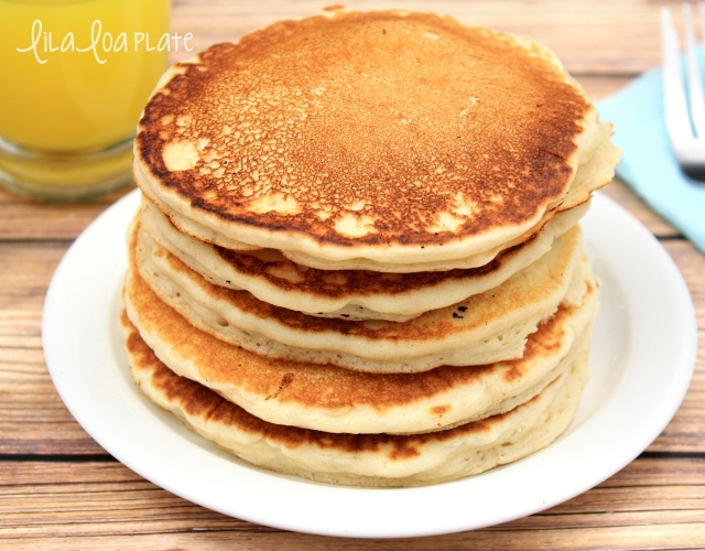 Fluffy American Style Pancakes LilaLoa Plate Fluffy American Style