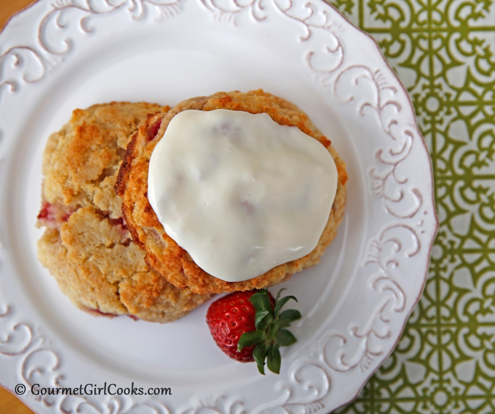 Gourmet Girl Cooks Strawberry & Cream Biscuits NEW RECIPE!
