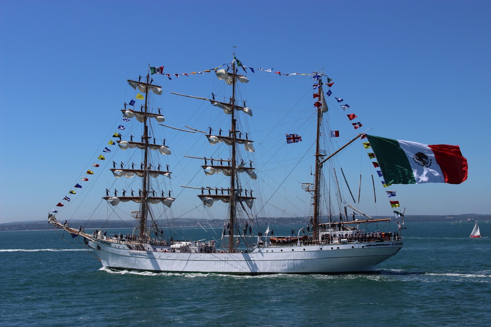 Photography Mexican Sail Ship Leaves Portsmouth