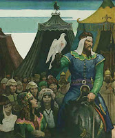 Genghis Khan nació cerca del lago Baikal (en la actual Rusia), en 1167. Su verdadero nombre era Temojin. Era hijo de Yesugei, jefe y dirigente mongol, y bisnieto de Kabul Khan, líder de los mongoles que, supuestamente, fue envenenado por los Tártaros.
