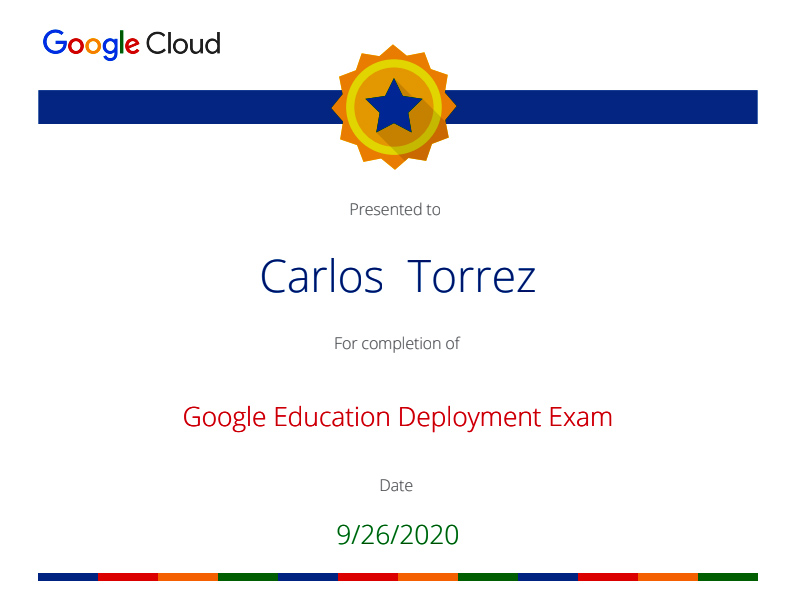 Google Education Deployment Exam