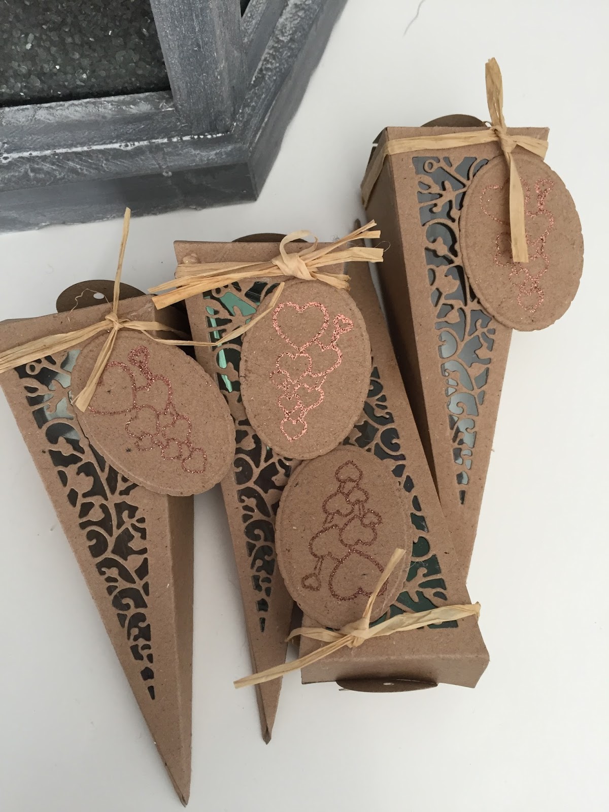 I absolutely love these dies and if you're careful you can make 3 boxes