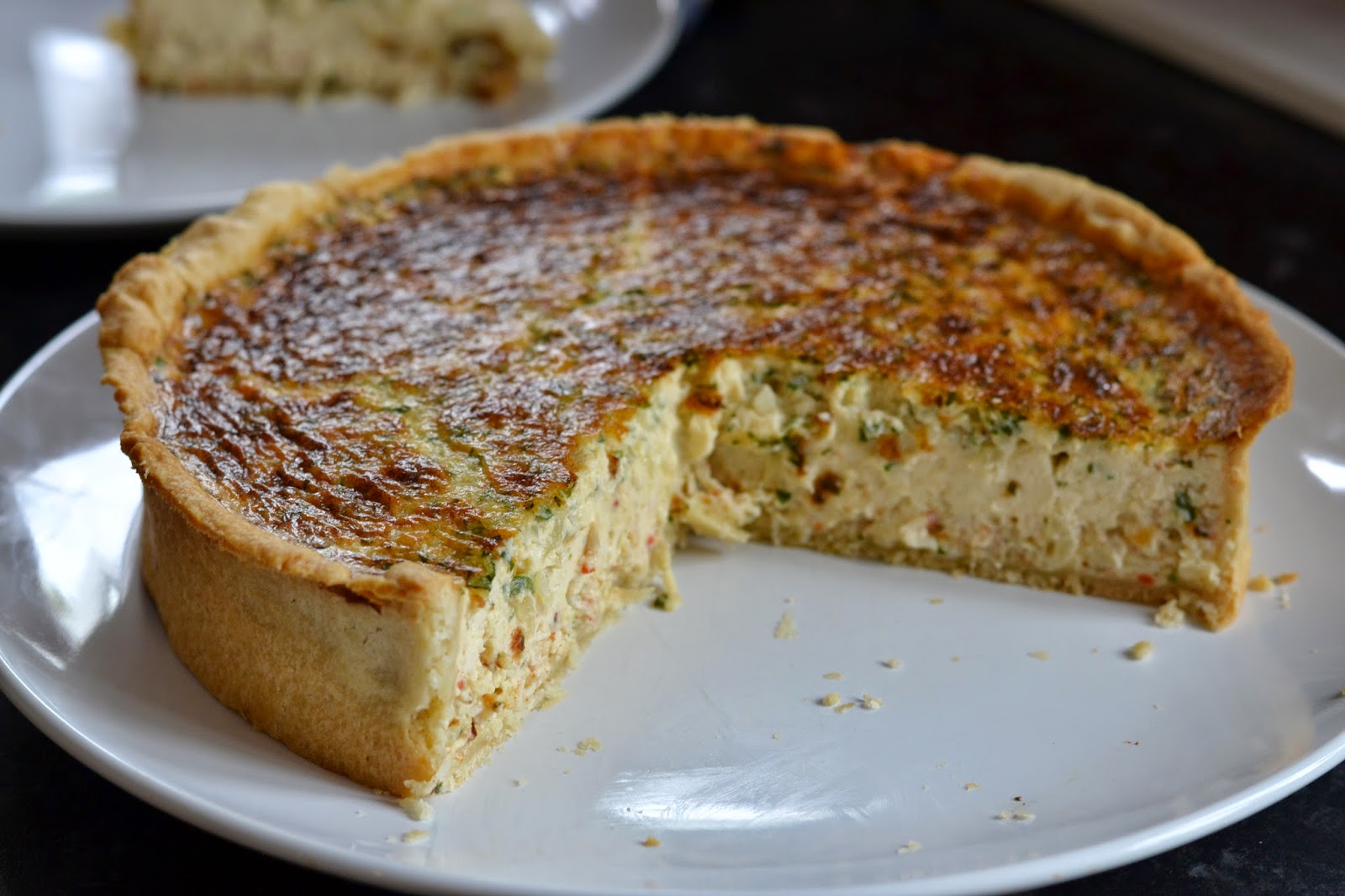 Food Urchin: Crab and Comté cheese quiche