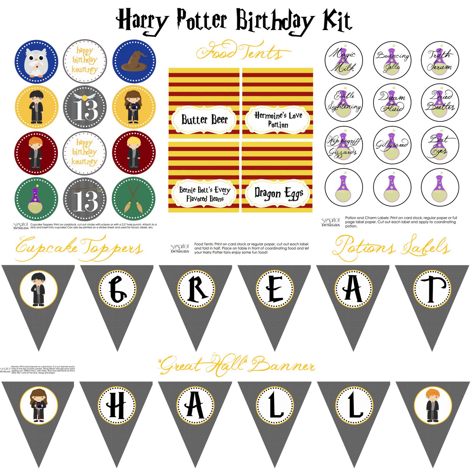 sugartotdesigns-harry-potter-birthday-party