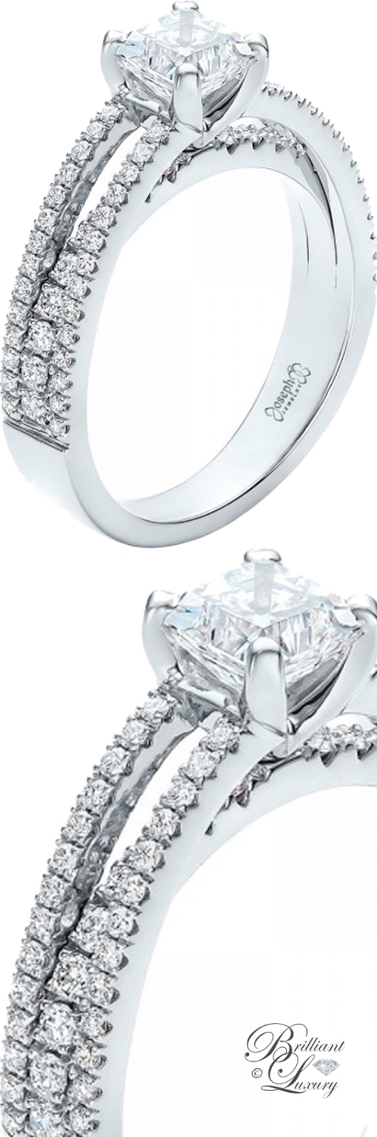Brilliant Luxury ♦ Custom Split Shank Diamond Engagement Ring Brilliant Luxury ♦ Custom Split Shank Diamond Engagement Ring