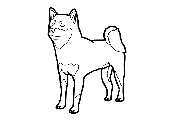 ぬりえ大好き!: 柴犬のぬりえ