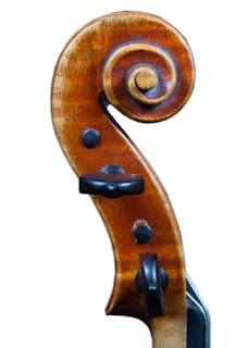 Violin head made in copy of Guadagnini by Nicolas Bonet - Tete de violon en copie de Guadagnini