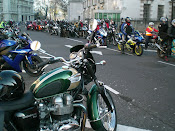 Bonnie + 1000 other bikers demonstrating for biking rights in London