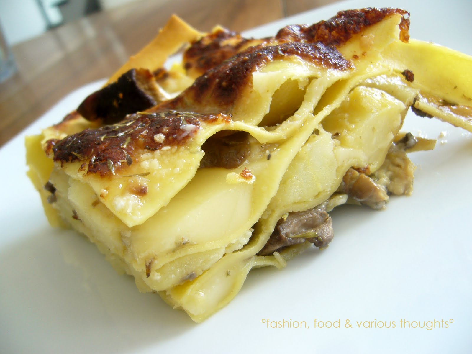 °fashion, food & various thoughts° Lasagne con porcini e patate