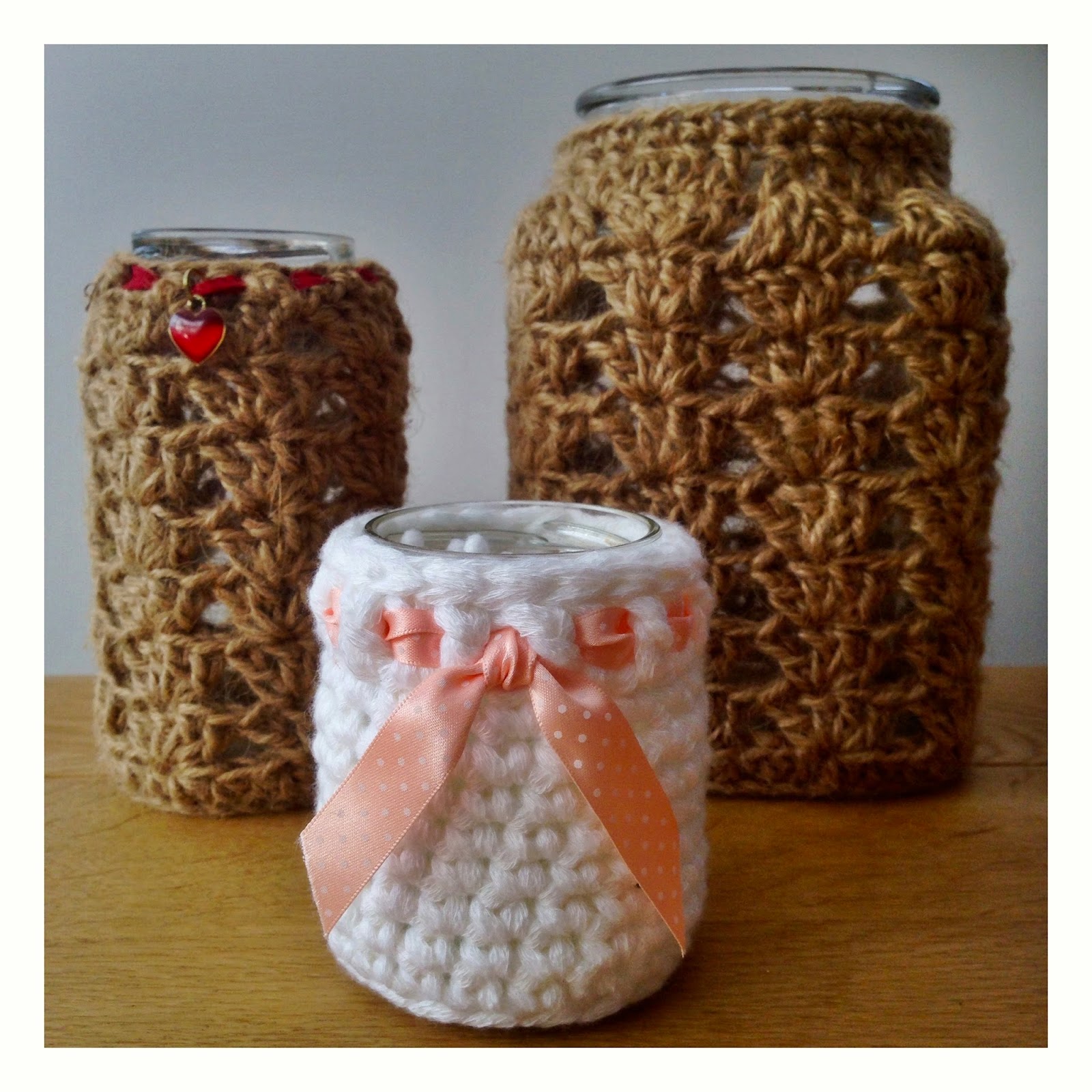How to crochet jar covers The Crafty Co