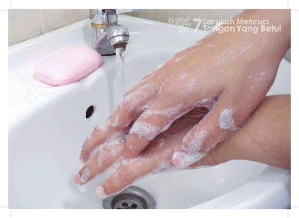 Cara bersihkan tangan Langkah 5