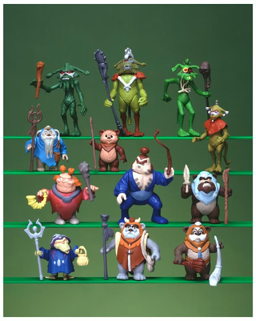 Action figures from the cartoon Star Wars Ewoks