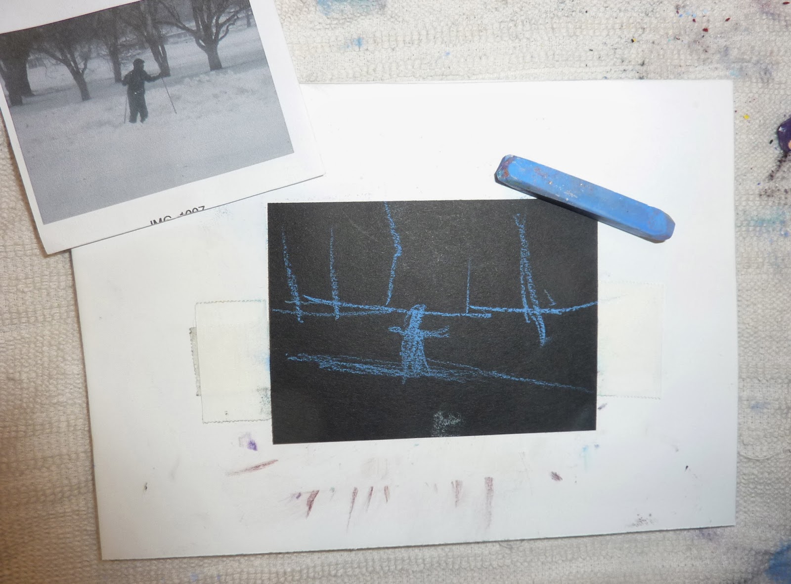 Painting My World Mini Demo Pastel on Black Artagain Paper