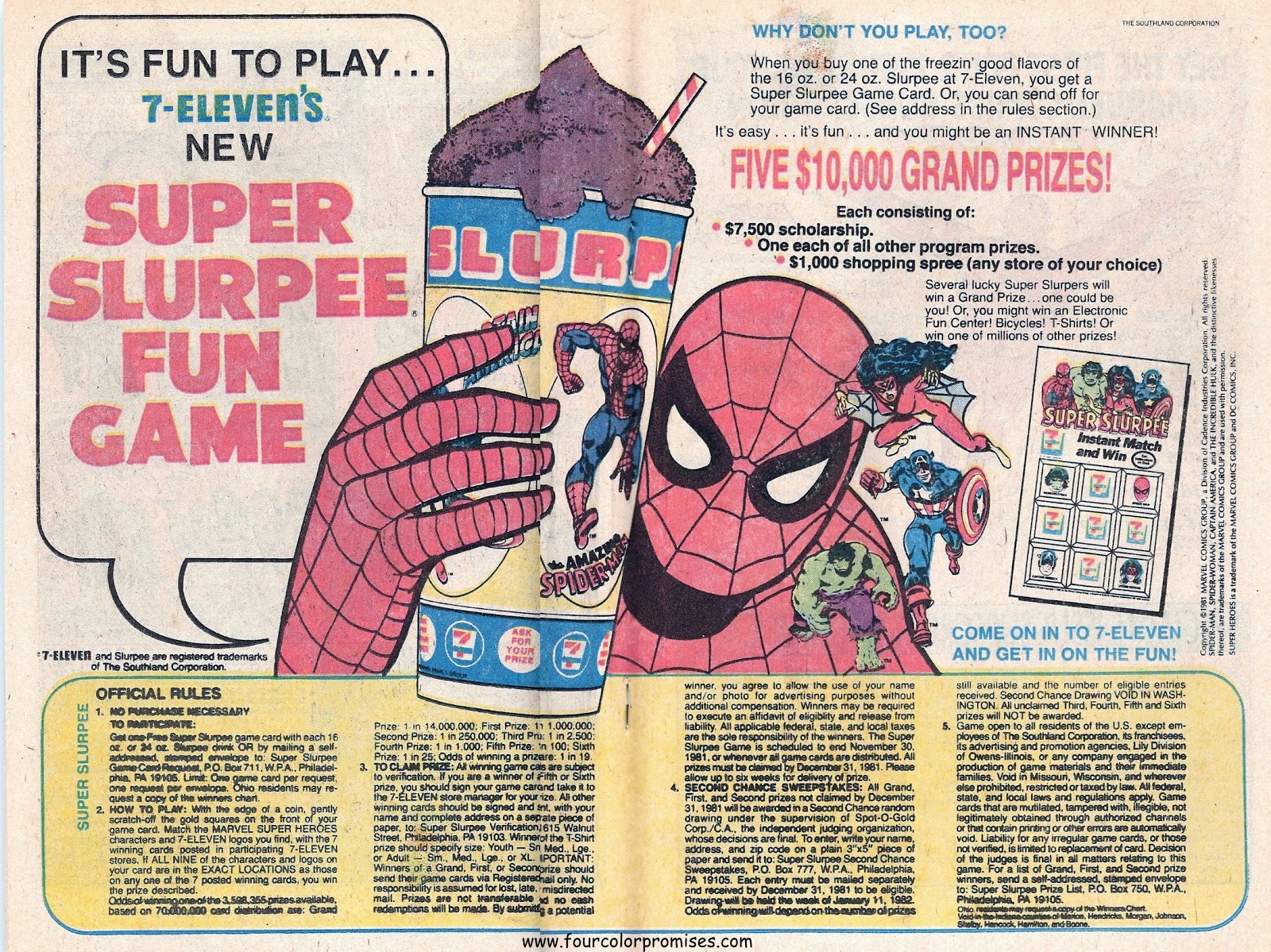 Four Color Promises Marvel's Super Slurpee Fun Game