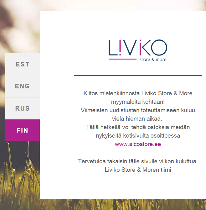 Liviko, Alcostore, Livikostore, Tallinna tutuksi, Tallinna