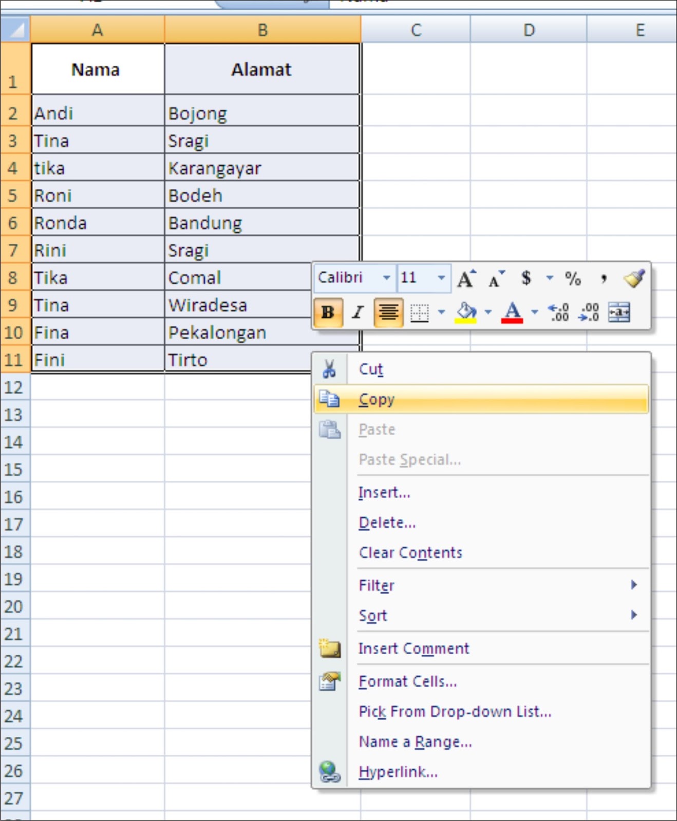 Merubah Data Kolom Ke Baris Atau Data Vertikal Ke Horizontal belajar