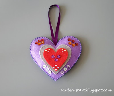 heart with sequins