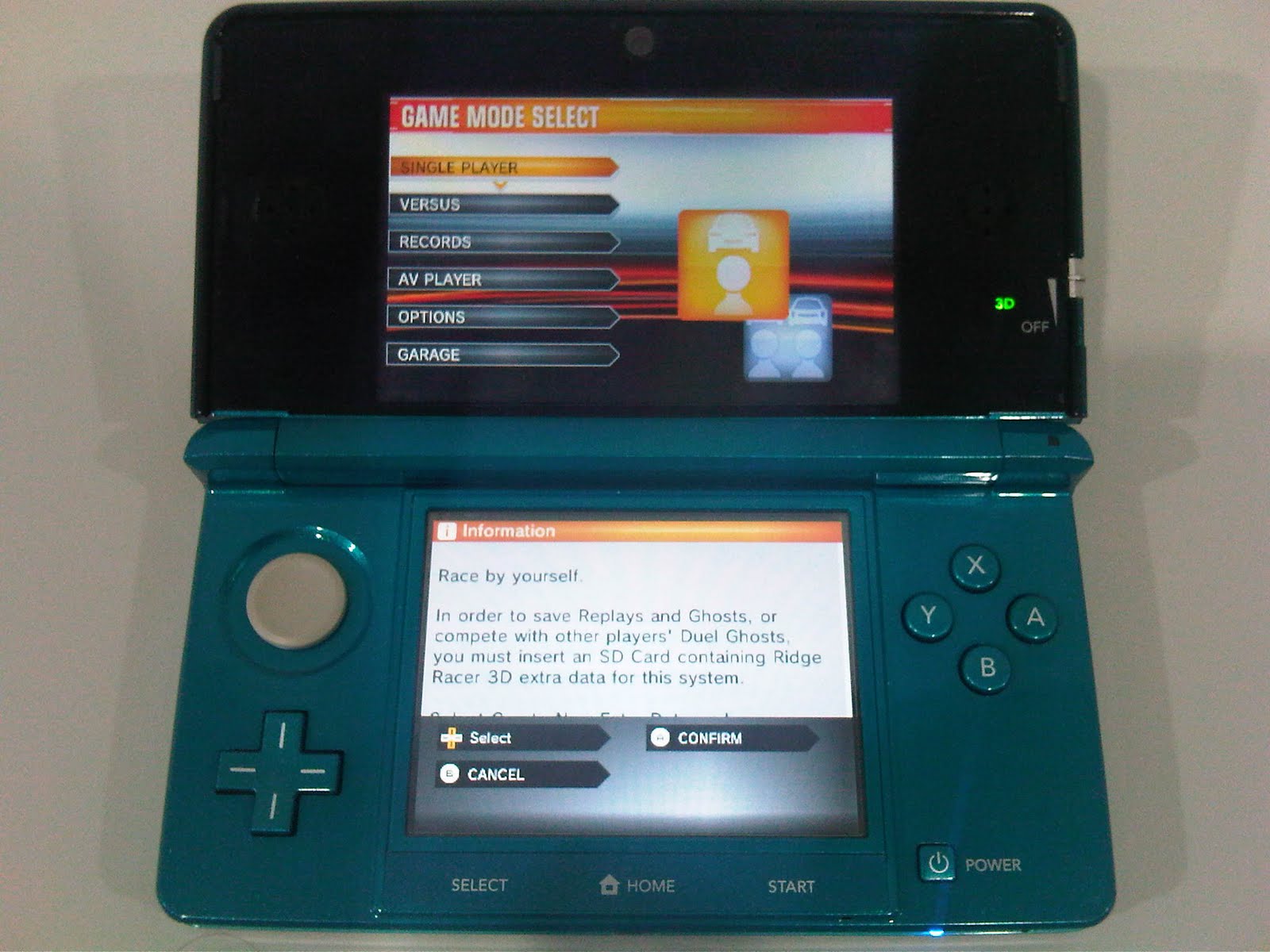 Please select mode. Select mode.