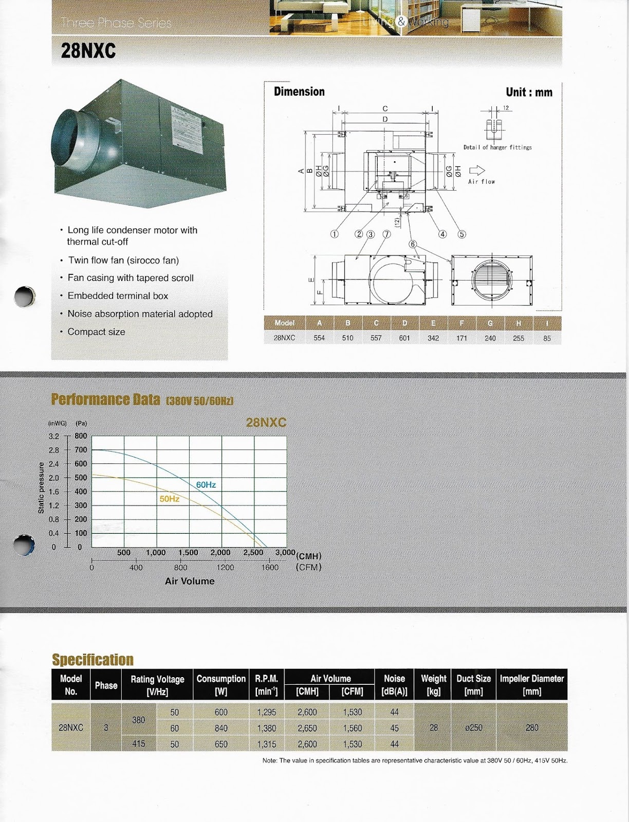 KDK LOW NOISE TYPE FAN (INLINE FAN)