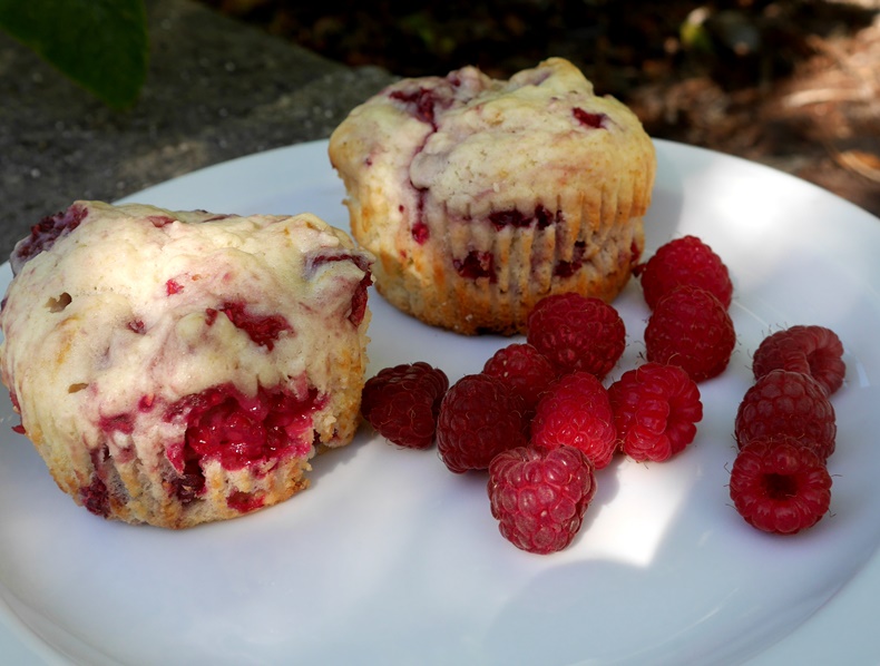 Pass to the Left Raspberry Cream Cheese Muffins