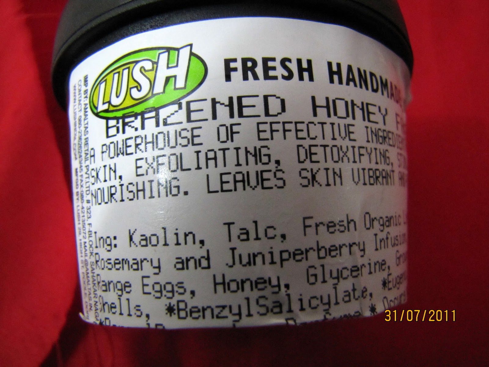 Lush Brazened Honey Face Mask Review & Dupe