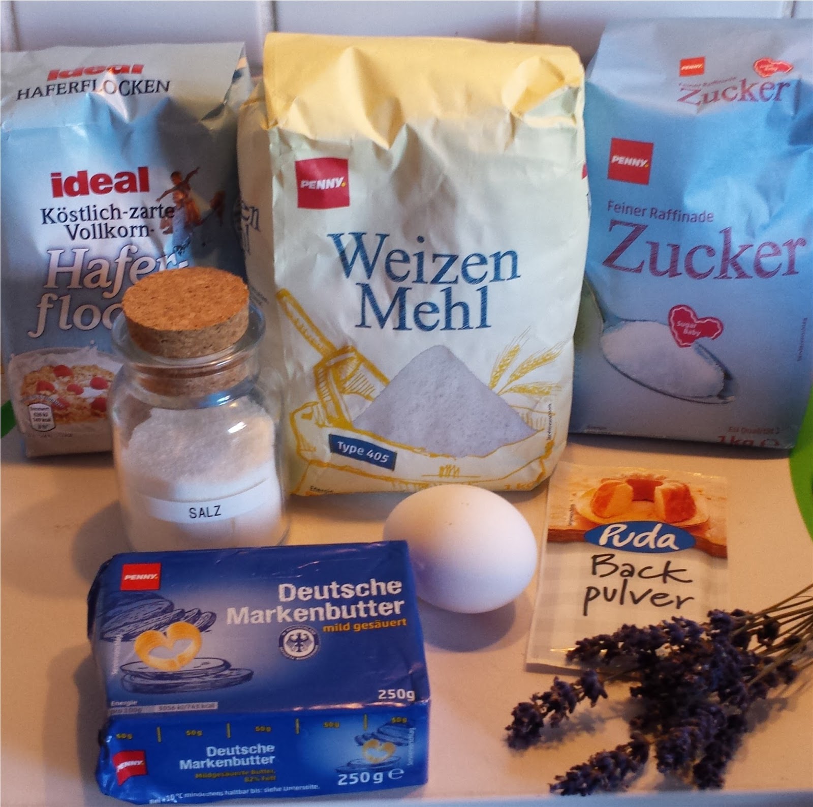 LAVENDEL – HAFERFLOCKEN – COOKIES (20 STÜCK) - saraokla