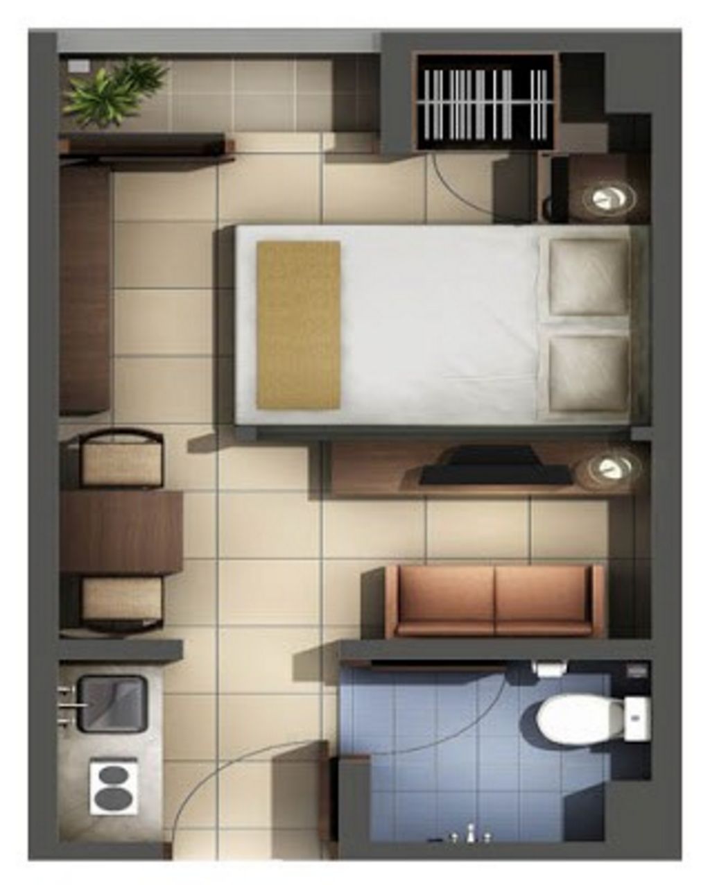 Bentuk Denah Minimalis Type 21 Idaman