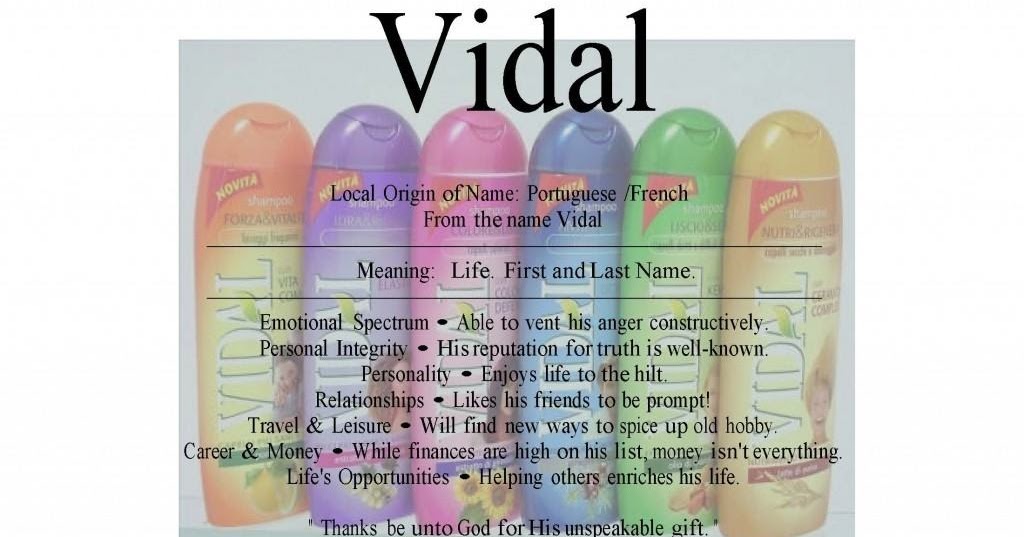 Firstnamestore Com Meaning Of The French Family Name Vidal Is Life