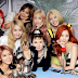 SNSD snapped a group picture with Audrey Hepburn