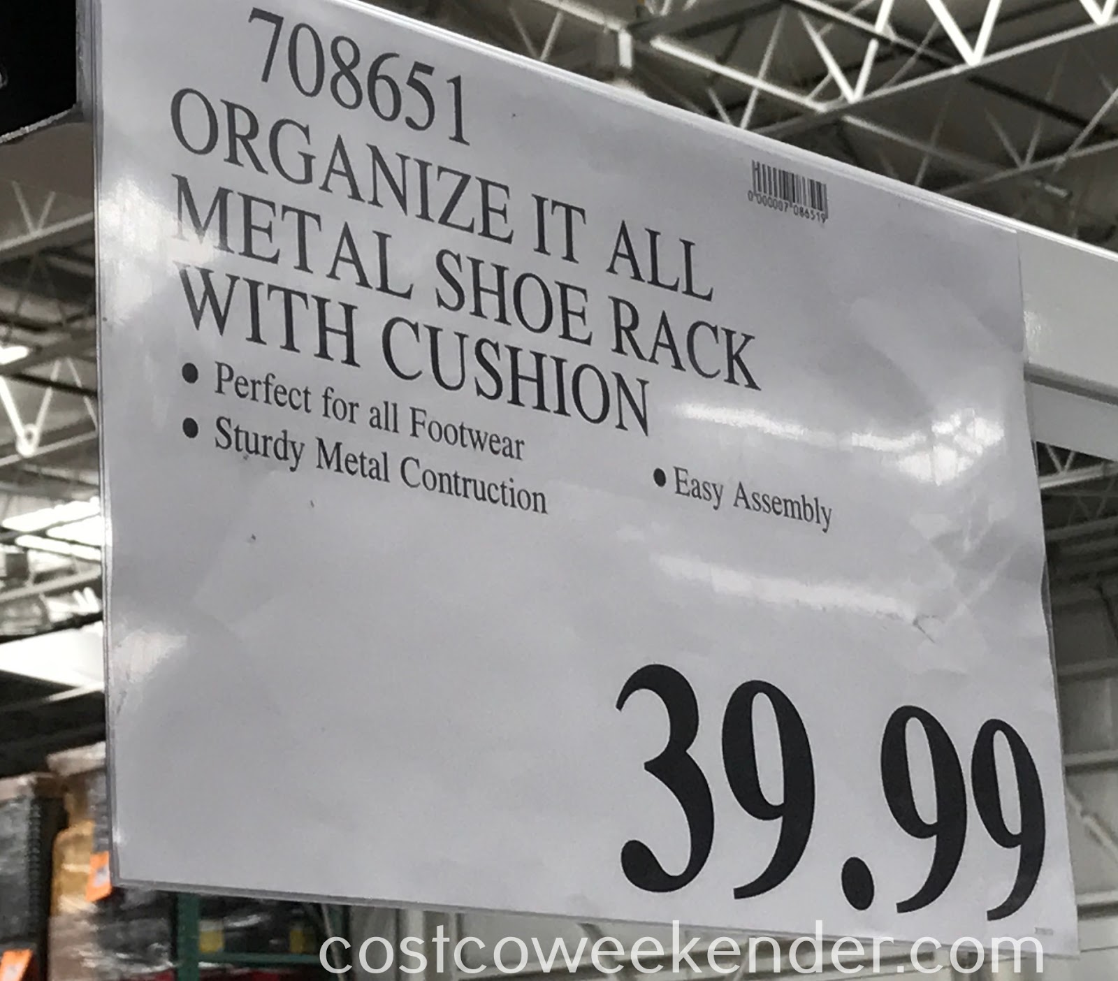 Organize It All Shoe Organizer Bench Costco Weekender