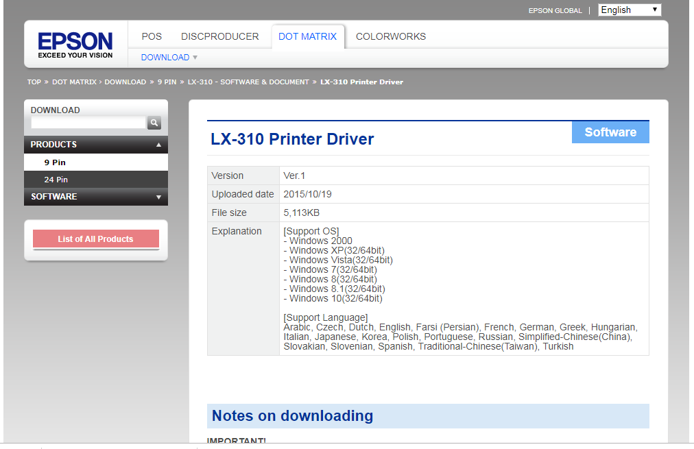 Driver printer epson lx 310 pin 9 dafi software software house aplikasi surat aplikasi 