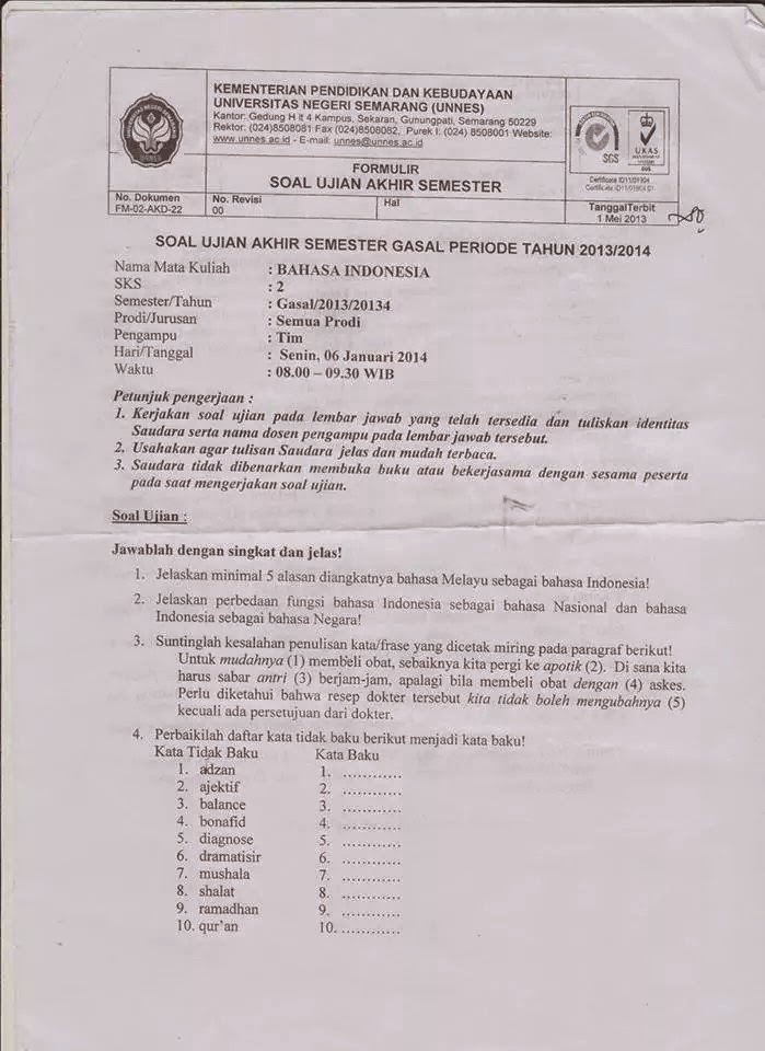 Soal Uts Pengantar Pendidikan Semester 1 Terkait Pendidikan