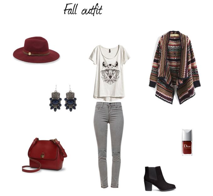Jesienna stylizacja z elementami etno i kolorem marsala
