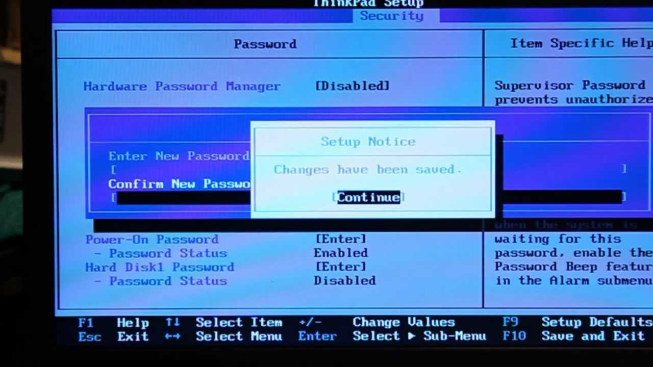 remove bios password lenovo m600