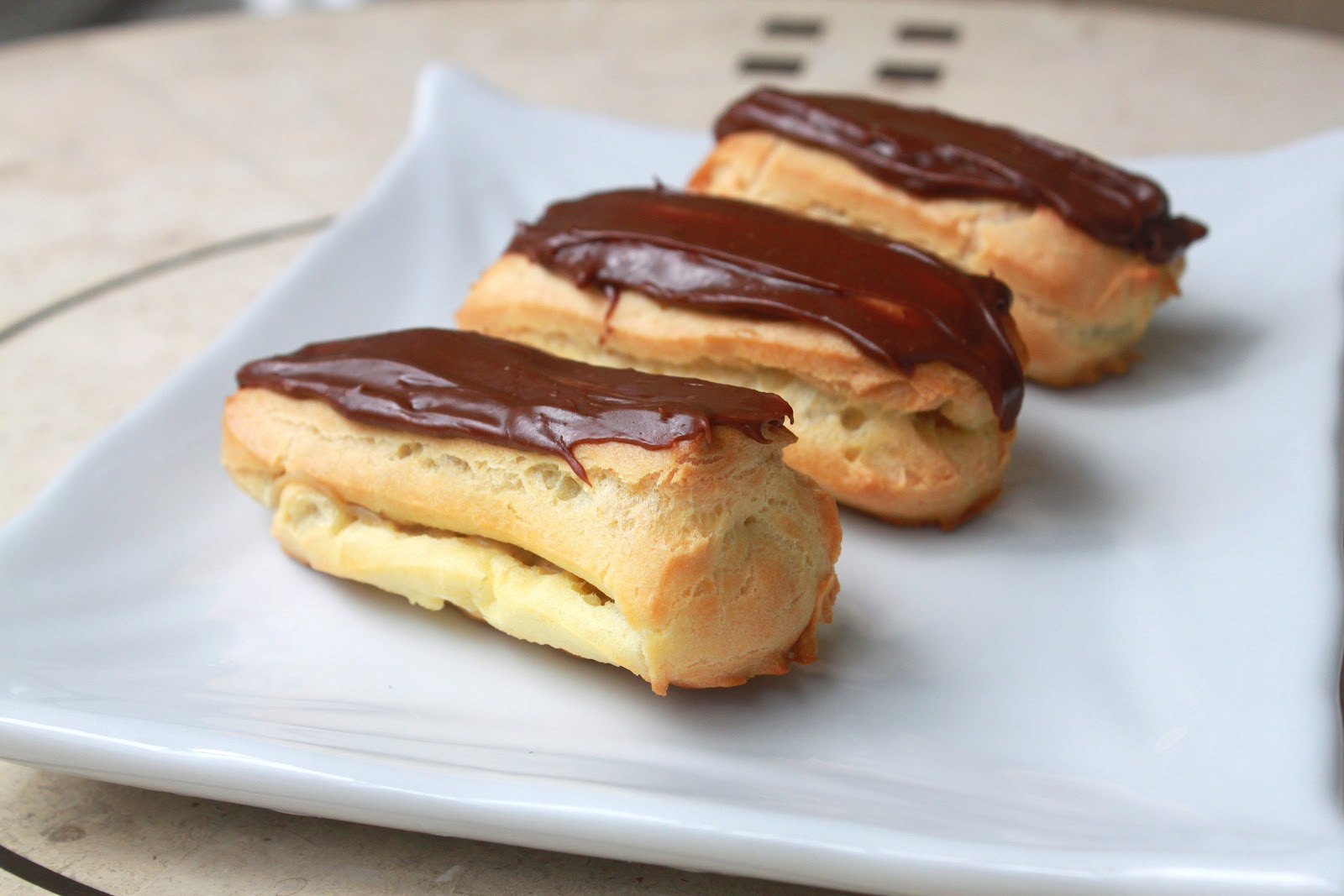 Sucré Marmalade: Eclairs with a mocha pastry cream filling