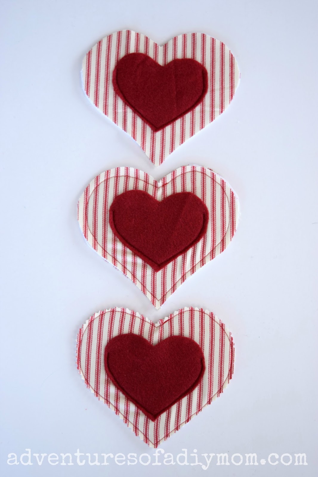 How to Make a Fabric Heart Valentine with a Pocket Adventures of a