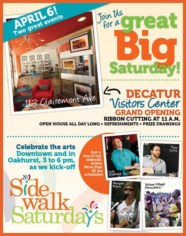 NEXT STOP...DECATUR Two Great Decatur Events on Saturday, April 6