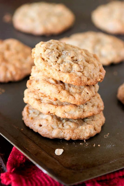 Stack of the BEST Oatmeal Cookies Image