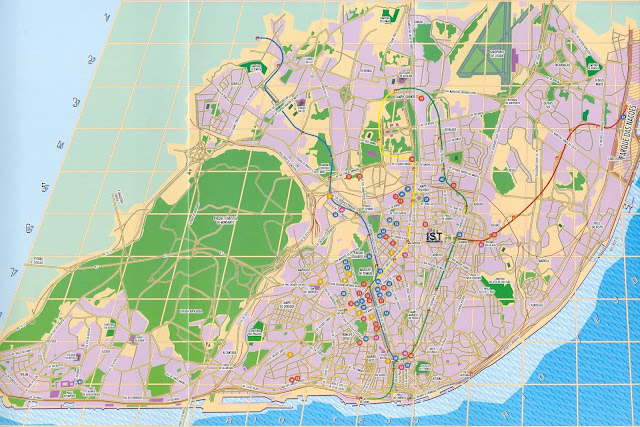 Mapa da cidade de Lisboa – Portugal