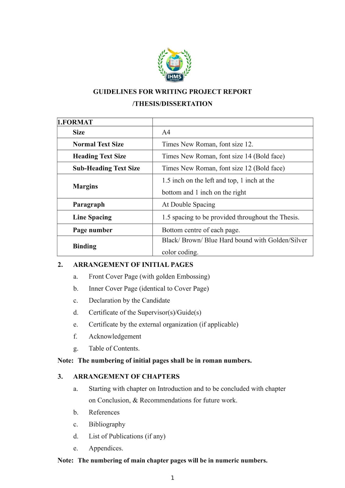 project report format professional shiksha project report format