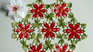 Carpeta al crochet de colores combinados - con diagrama