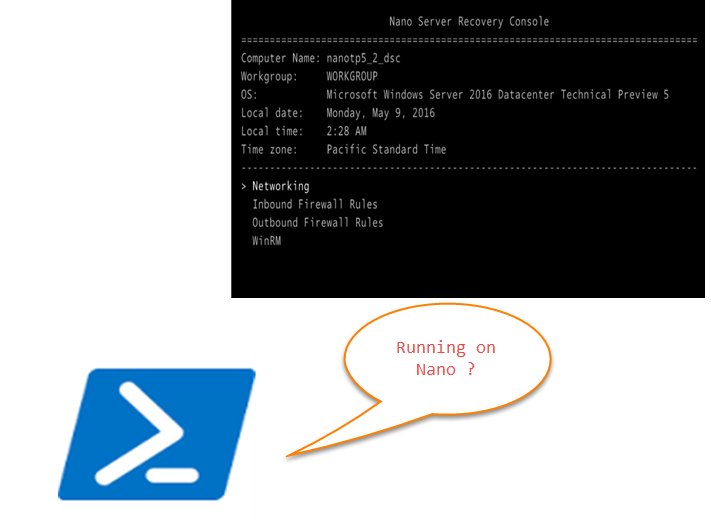 PowerShell check script running on nano