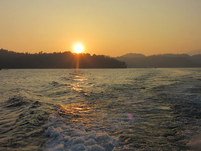 Atardecer en el lago Sun Moon, en Taiwan