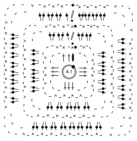 Ergahandmade Crochet Blanket + Diagrams + Free Pattern