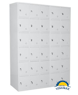 Tủ locker 24 ngăn để đồ cho nhân viên tại siêu thị, khu công nghiệp