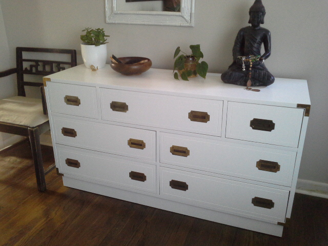 white campaign dresser