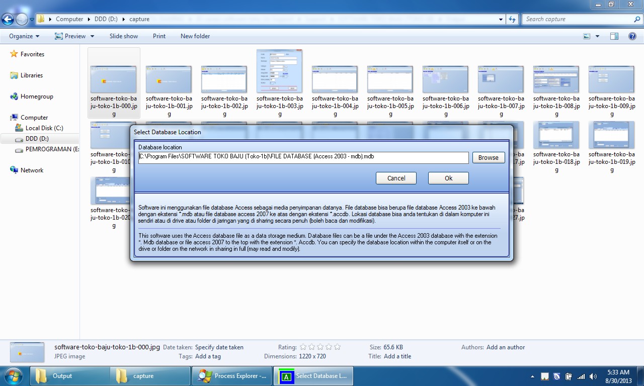 Locate database. Locate database