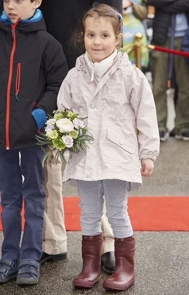 Prince Joachim, Princess Marie and their children Princess Athena and Prince Henrik attend opening of the Bakken amusement park in Klampenborg. Princess Marie wore Ralph Lauren wool coat